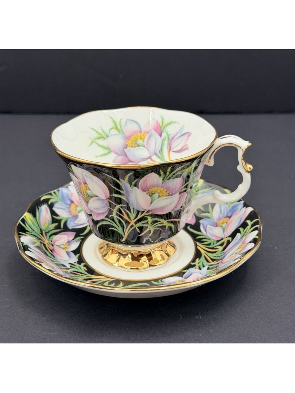 Royal Albert Bone China Provincial Flowers Prairie Crocus Tea Cup Saucer Set